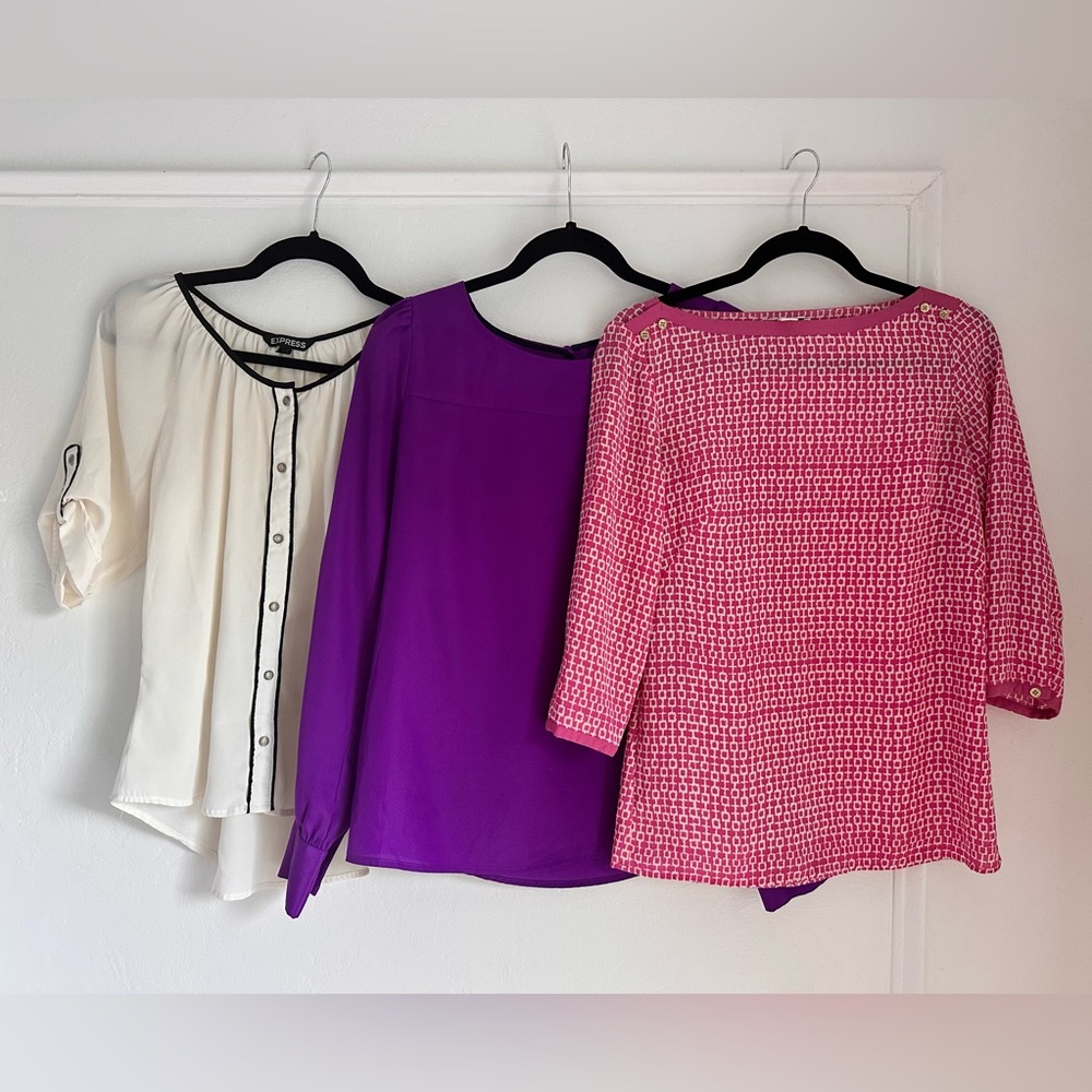 BUNDLE: business blouses (j.crew, express, banana republic) size: small